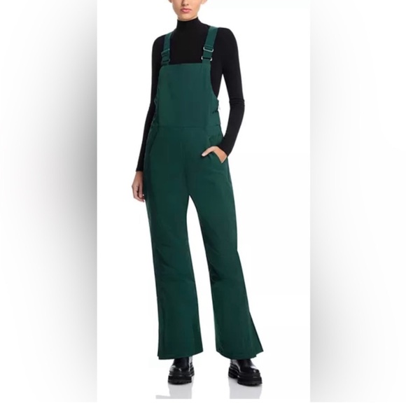 Halfdays Carson ski bib overalls in alpine green - Picture 1 of 16